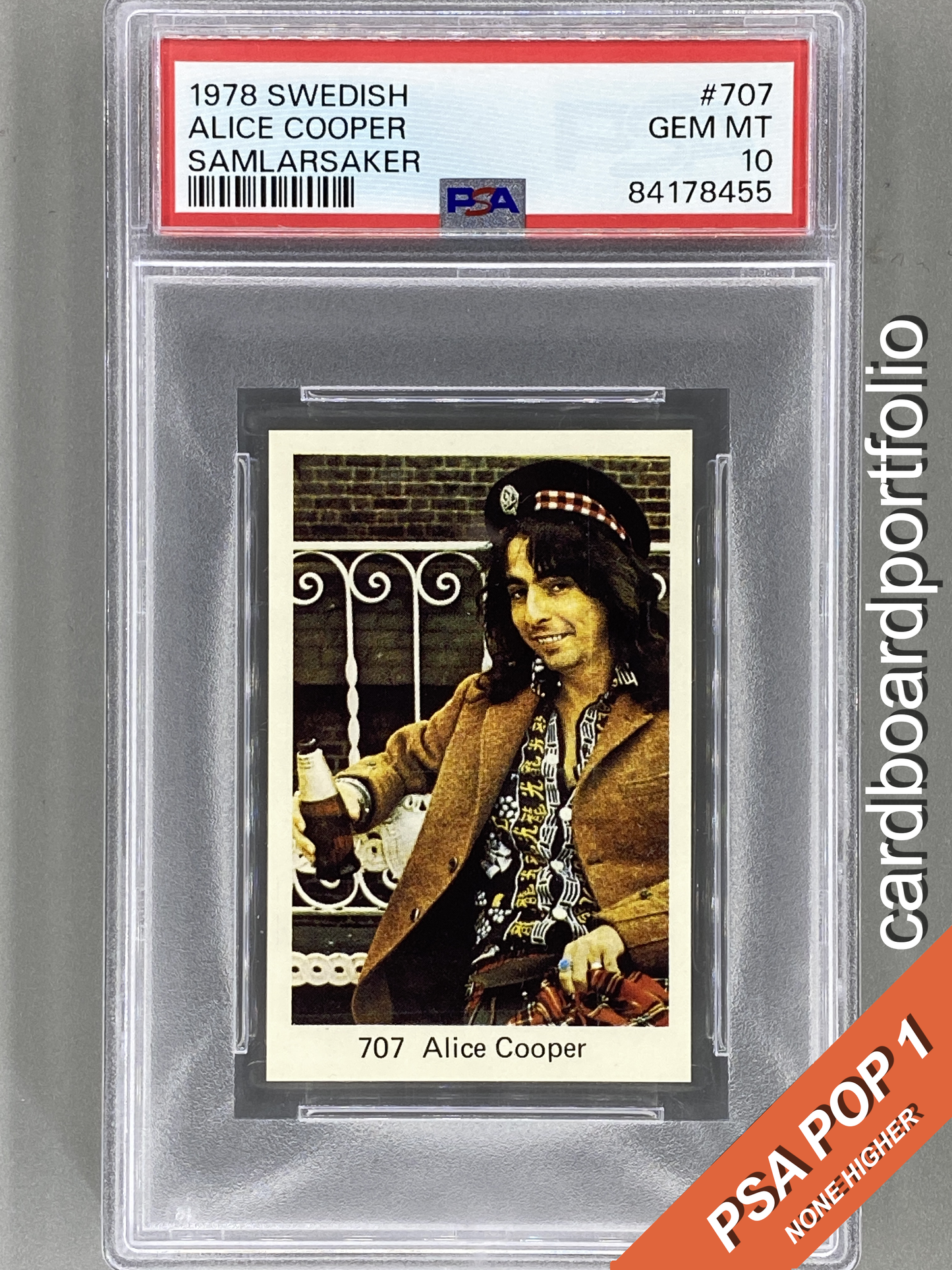 1978 Swedish #707 Alice Cooper Samlarsaker PSA 10 Pop 1 (Music)