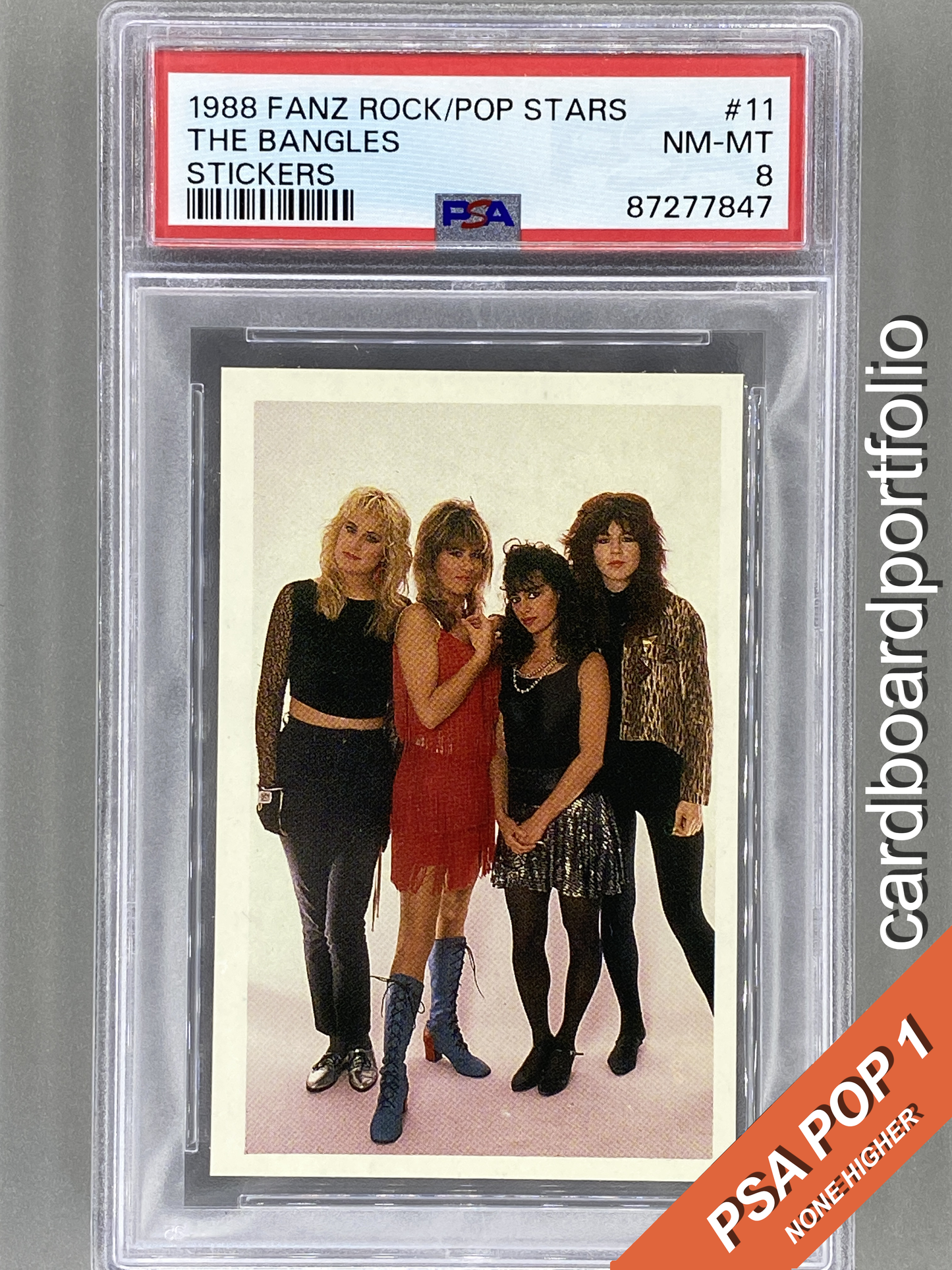 1988 Fanz #11 The Bangles Rock/Pop Stars Stickers PSA 8 - Pop 1 (Music)