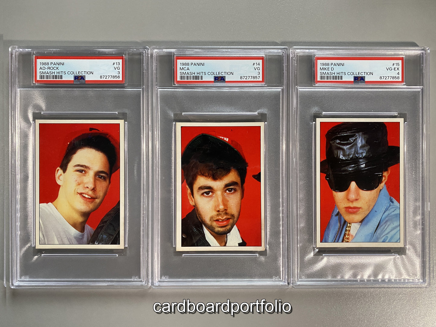 3 Card Lot 1988 Panini Beastie Boys Smash Hits Collection PSA Graded (Music)