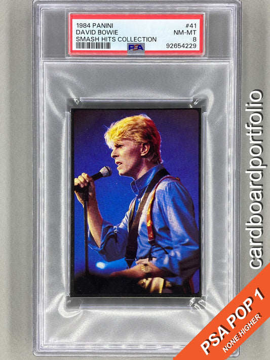 1984 Panini #41 David Bowie Smash Hits Collection PSA 8 - Pop 1 (Music)