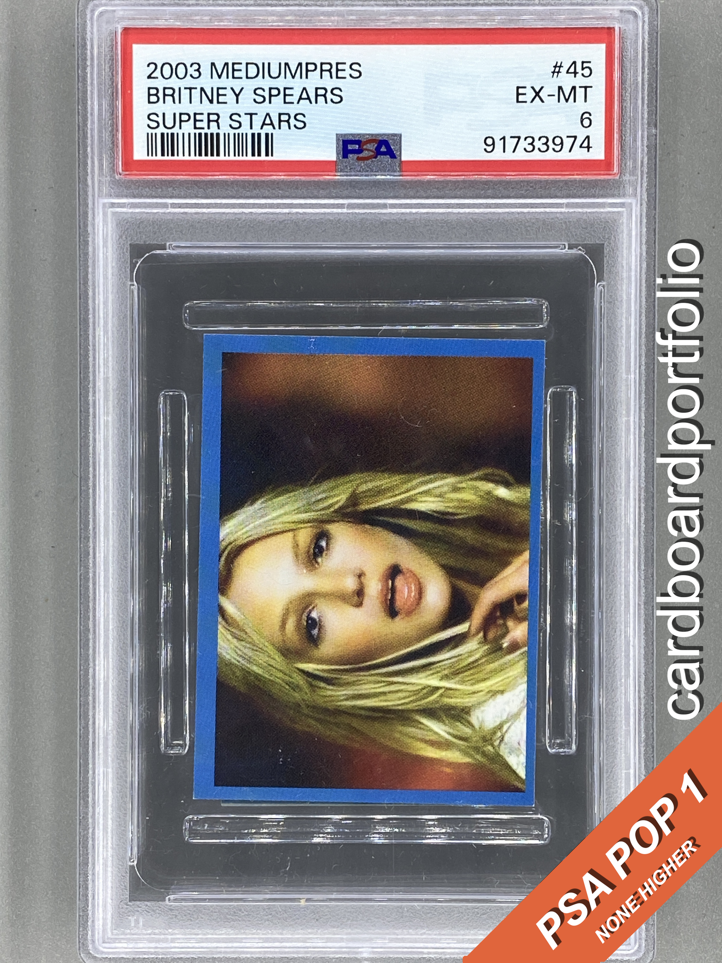 2003 Mediumpres #45 Britney Spears Super Stars PSA 6 Pop 1 (Music)