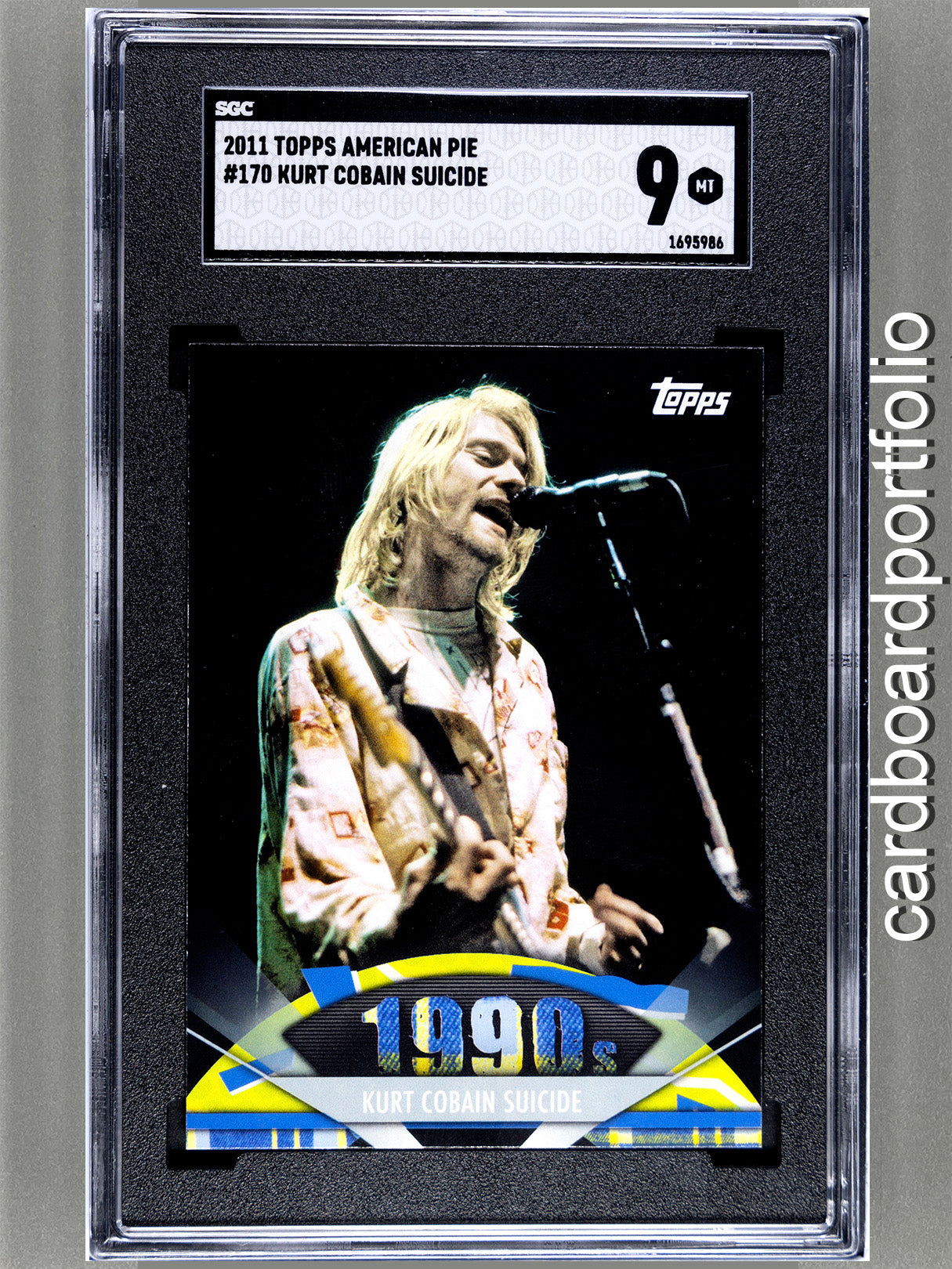 2011 Topps American Pie #170 Kurt Cobain Suicide Base SGC 9 - Pop 2 (Music)