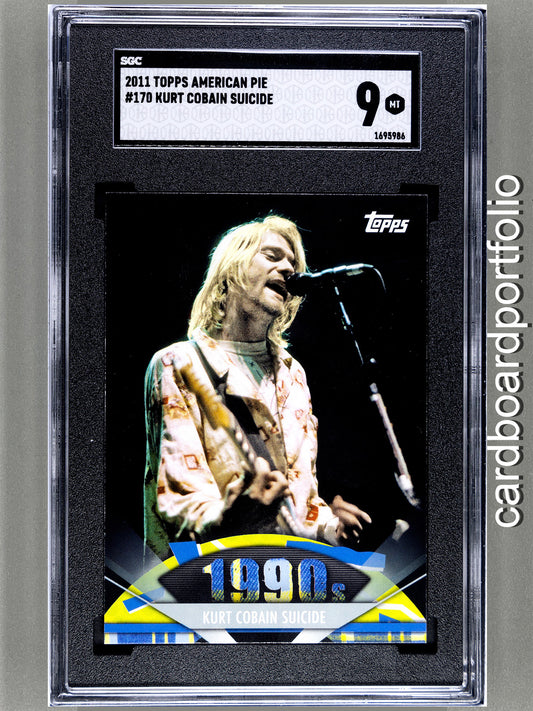 2011 Topps American Pie #170 Kurt Cobain Suicide Base SGC 9 - Pop 2 (Music)