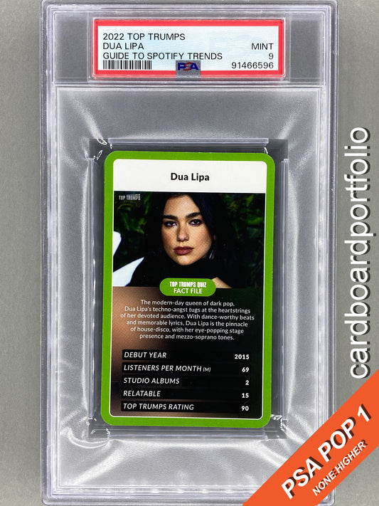 2022 Top Trumps Dua Lipa Guide to Spotify Trends PSA 9 - Pop 1 (Music)