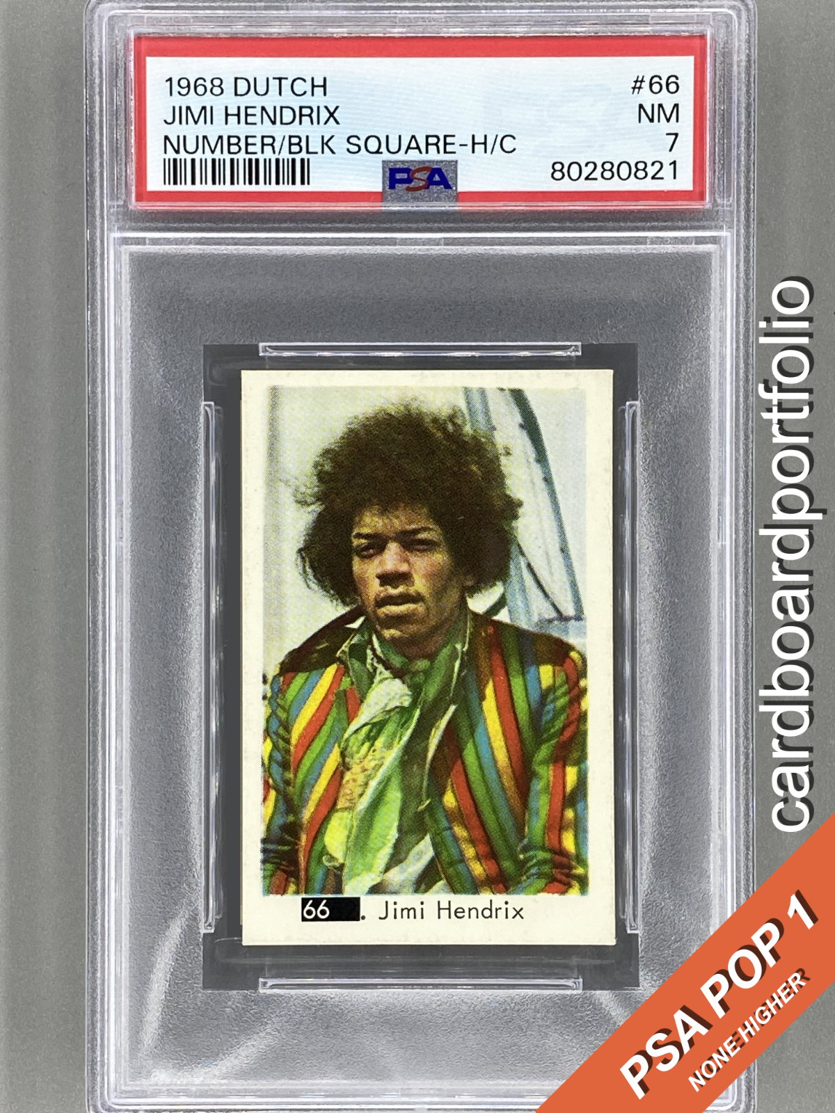 1968 Dutch #66 Jimi Hendrix Number/Black Square - H/C PSA 7 Pop 1 (Music)