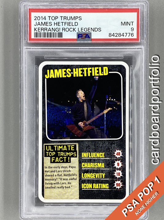 2014 Top Trumps James Hetfield Kerrang Rock Legends PSA 9 Pop 1 (Music)