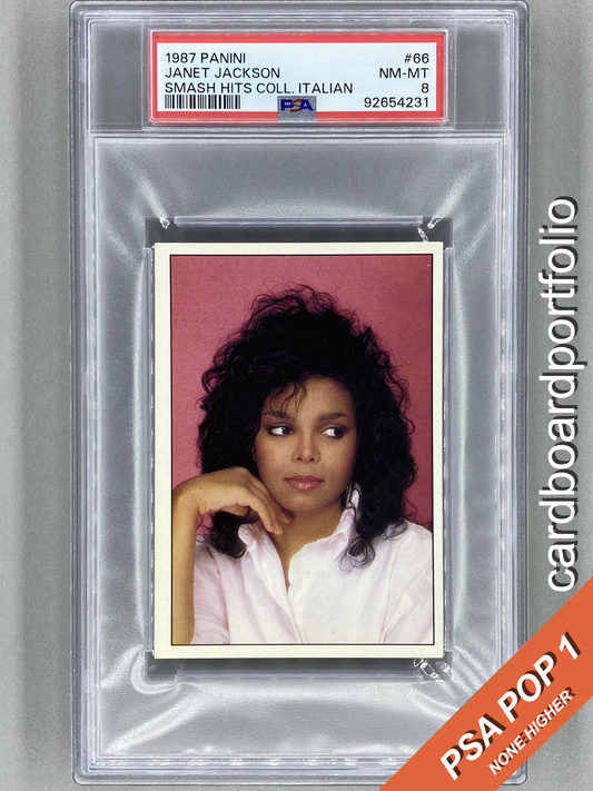 1987 Panini #66 Janet Jackson Smash Hits Collection Italian PSA 8 - Pop 1 (Music)