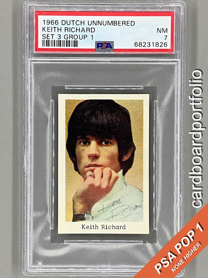 1966 Dutch Unnumbered Keith Richard Set 3 Group 1 PSA 7 Pop 1 (Music)
