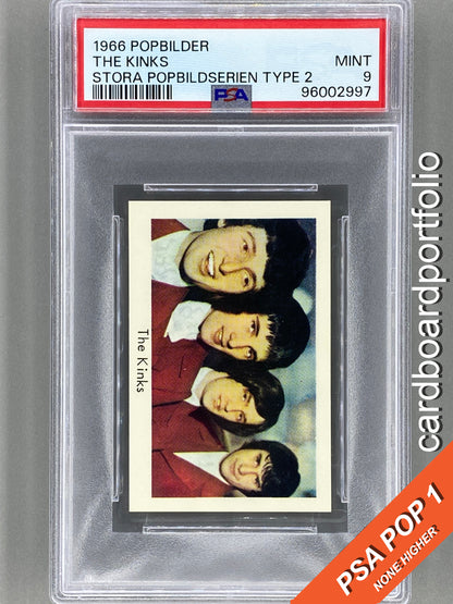 1966 Popbilder The Kinks Stora Popbildserien Type 2 PSA 9 Pop 1 (Music)