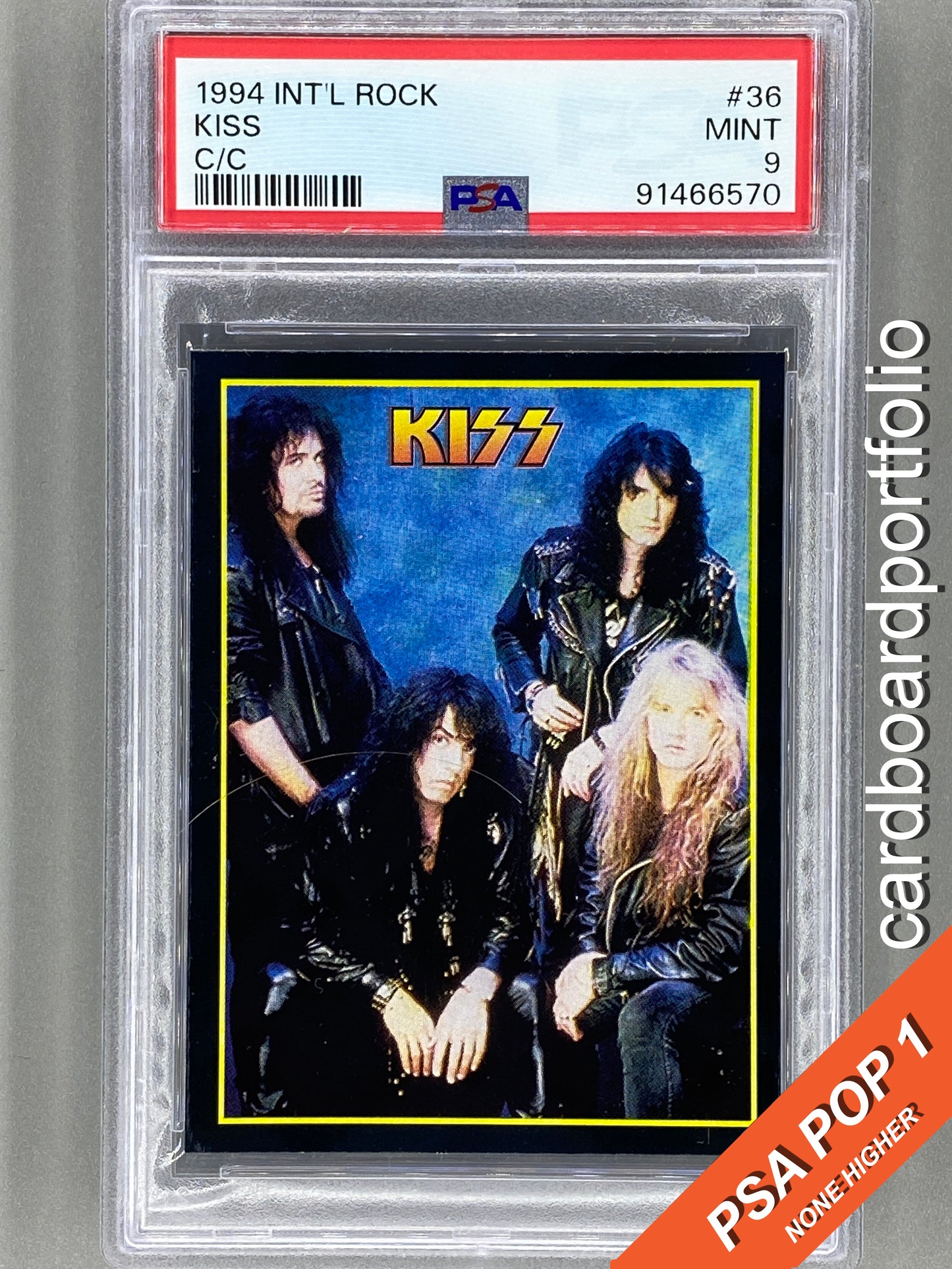 1994 Ultra Figus #36 KISS Intl Rock Cards PSA 9 Pop 1 (Music)