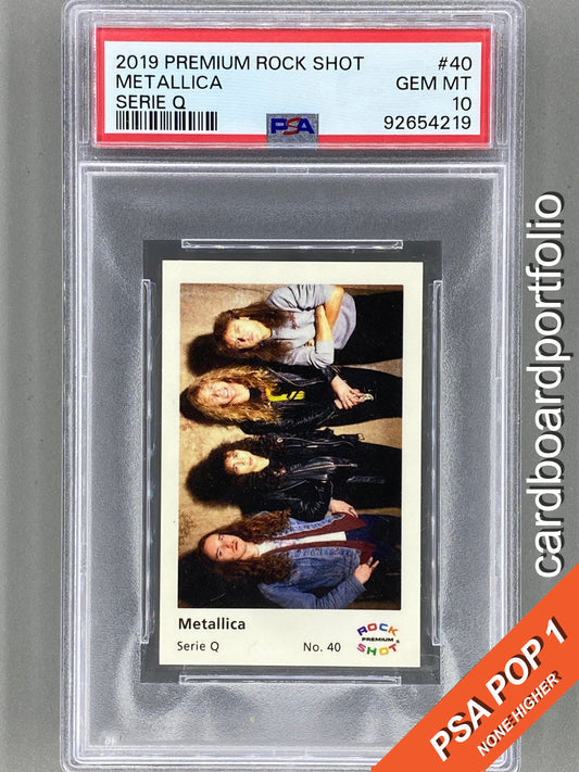 2019 Andra Filmserier #40 Metallica Premium ROCK SHOT Serie Q PSA 10 Pop 1 (Music)