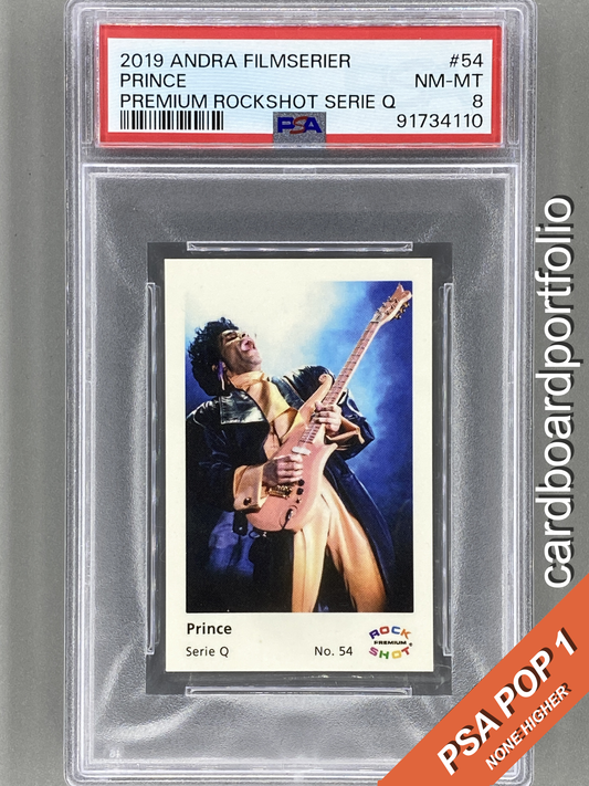 2019 Andra Filmserier #54 Prince Premium ROCK SHOT Serie Q PSA 8 Pop 1 (Music)