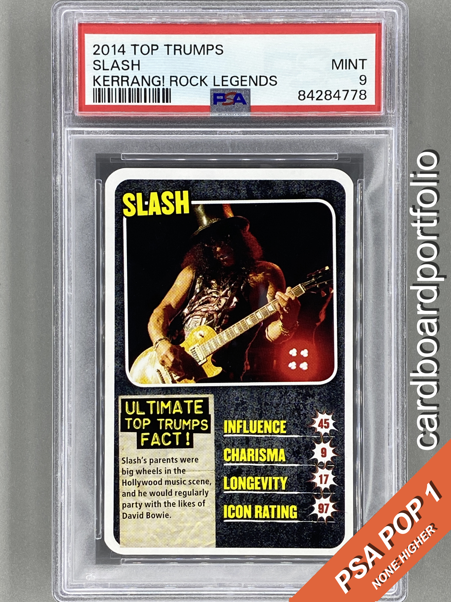 2014 Top Trumps Slash Kerrang Rock Legends PSA 9 Pop 1 (Music)