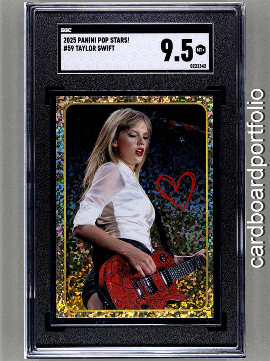 2025 Panini Pop Stars #59 Taylor Swift (UK) SGC 9.5 Pop 1 (Music)