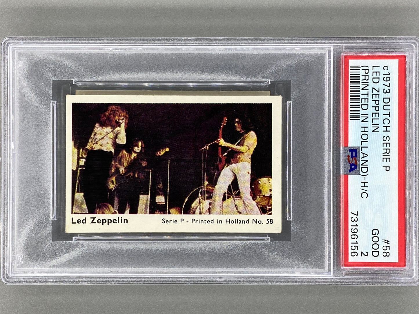 c 1973 Dutch Serie P #58 Led Zeppelin (Printed in Holland) HC PSA 2 Pop 3 (Music)