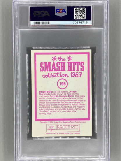1987 Panini #195 Run DMC Smash Hits Collection PSA 4 Pop 2 (Music)
