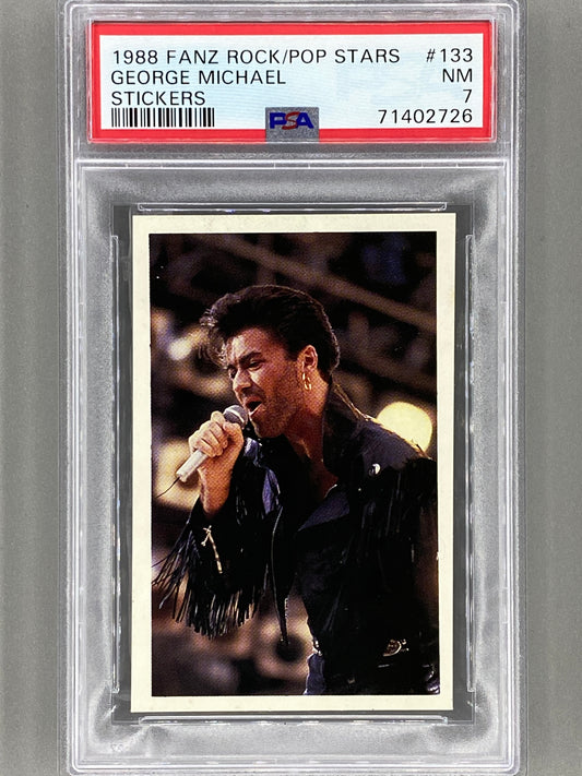 1988 Fanz #133 George Michael Rock/Pop Stars Stickers PSA 7 - Pop 1 (Music)