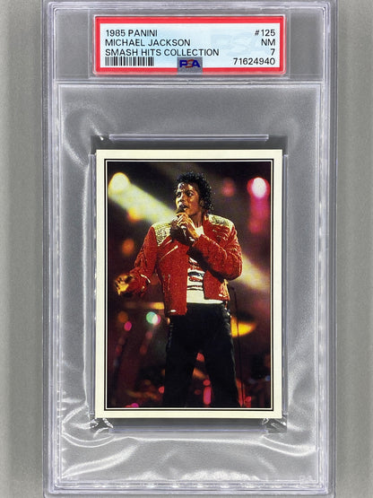 1985 Panini Smash Hits Collection #125 Michael Jackson PSA 7 (Music)