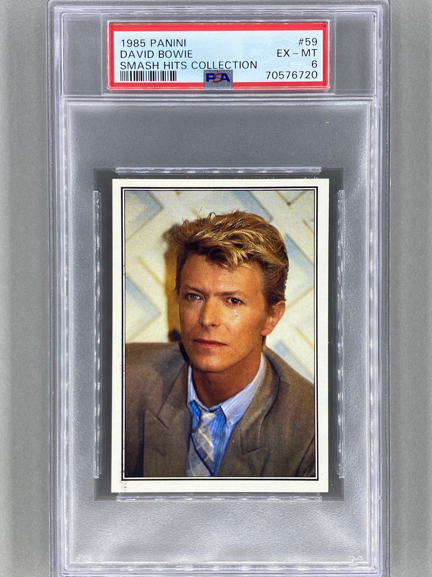 1985 Panini Smash Hits Collection #59 David Bowie PSA 6 - Pop 2 - 2 Higher (Music)