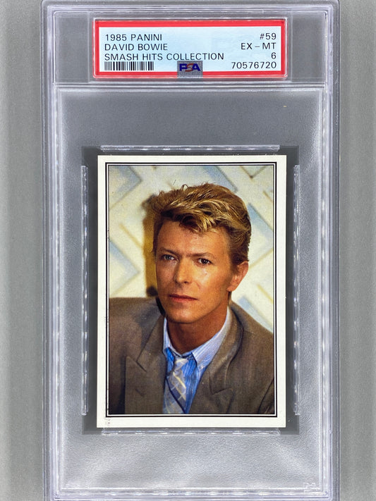 1985 Panini Smash Hits Collection #59 David Bowie PSA 6 - Pop 2 - 2 Higher (Music)