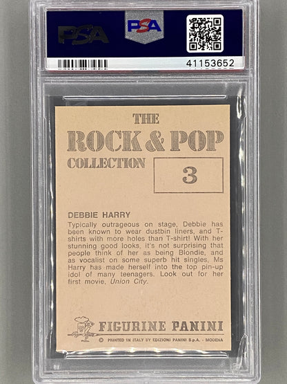 1980 Panini #3 Debbie Harry The Rock & Pop Collection PSA 7 Pop 3 (Music)