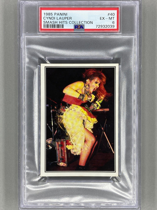 1985 Panini Smash Hits Collection #40 Cyndi Lauper PSA 6 (Music)