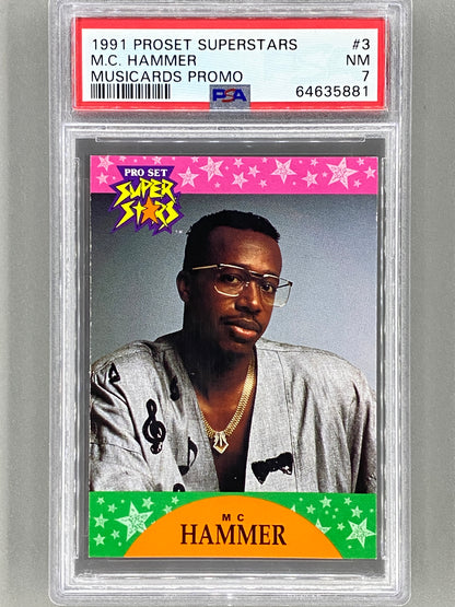 1991 Proset Superstars #3 MC Hammer Musicards Promo PSA 7 Pop 5 (Music)