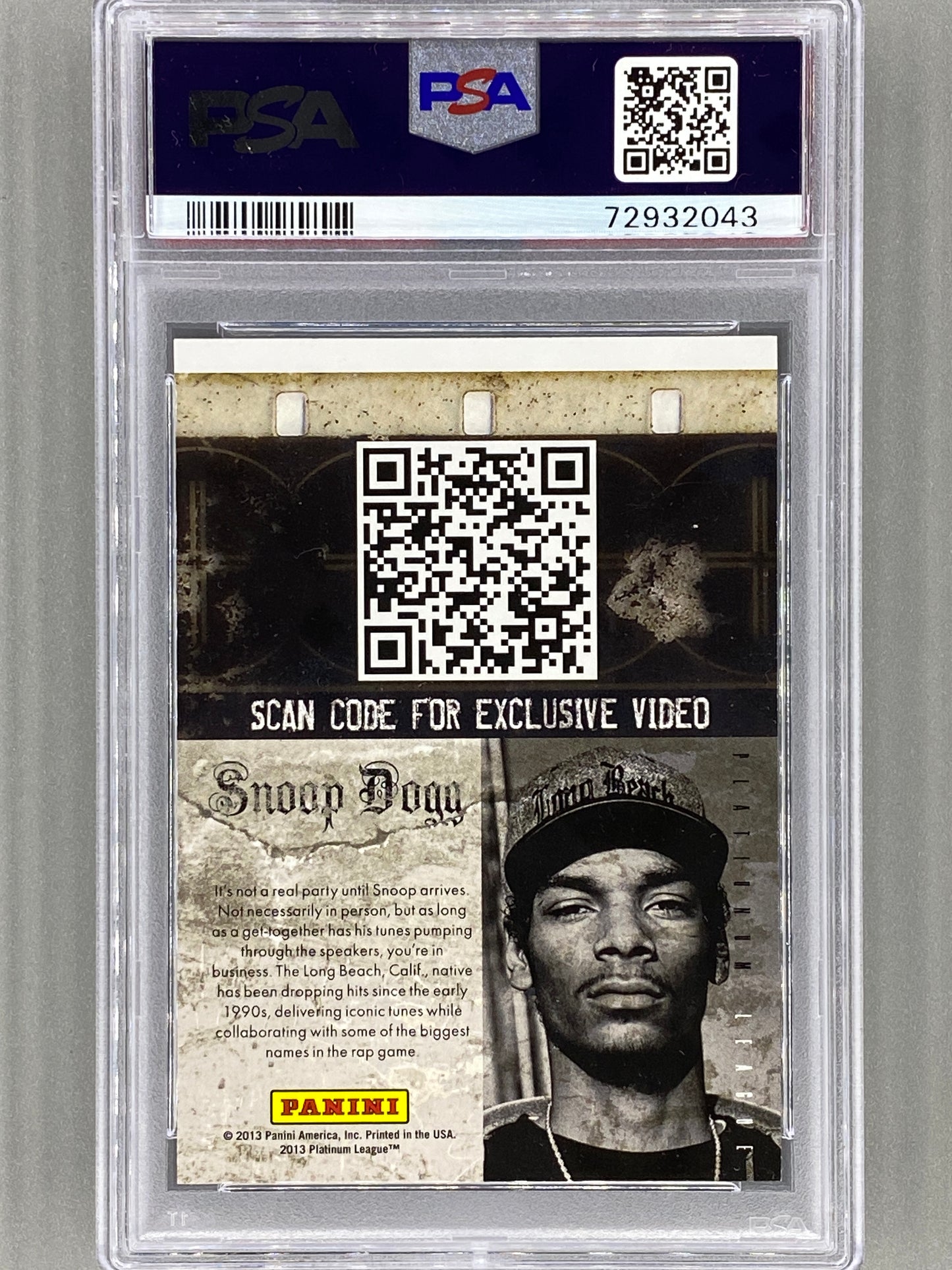 2013 Panini Black Friday Snoop Dogg HRX PSA 9 Pop 65 (Music)