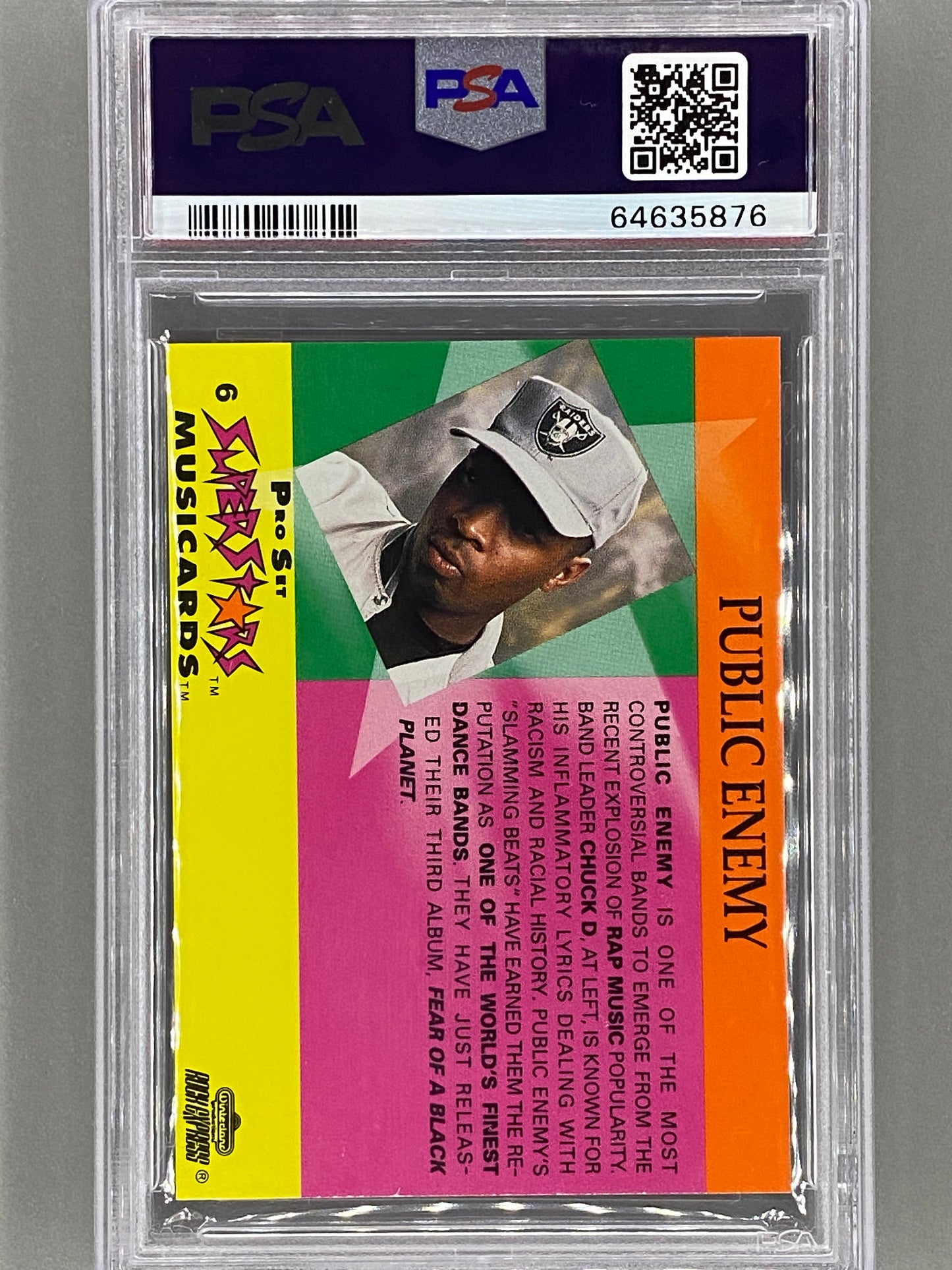 1991 Proset Superstars #6 Public Enemy Musicards Promo PSA 8 (Music)