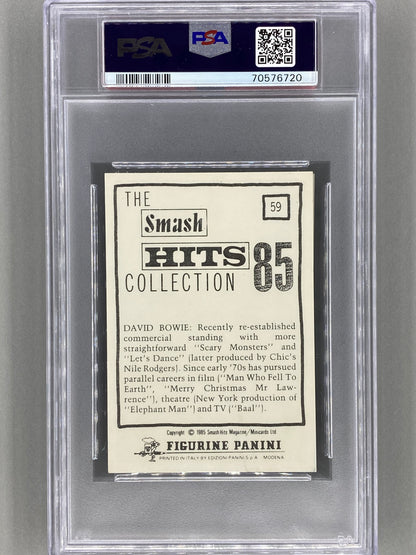 1985 Panini Smash Hits Collection #59 David Bowie PSA 6 - Pop 2 - 2 Higher (Music)