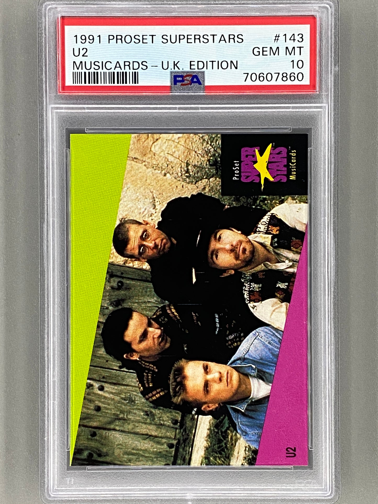 1991 Pro Set Superstars #143 U2 Musicards U K Edition PSA 10 - Pop 2 (Music)