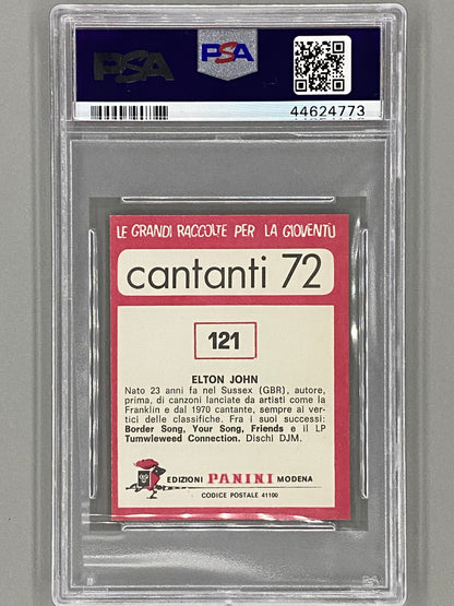 1972 Panini #121 Elton John Cantanti 72 PSA 6 - Pop 2 (Music)