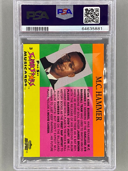 1991 Proset Superstars #3 MC Hammer Musicards Promo PSA 7 Pop 5 (Music)