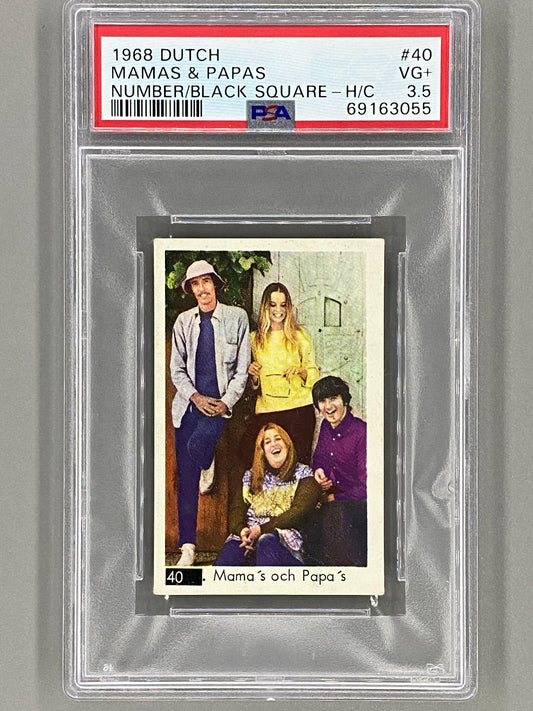 1968 Dutch #40 Mamas & Papas Number/ Blk Sq - Hand Cut PSA 3.5 Pop 1 (Music)