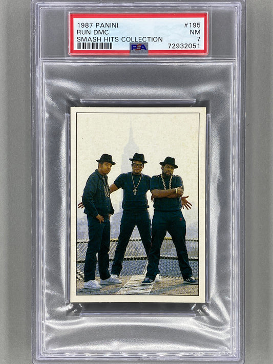 1987 Panini #195 Run DMC Smash Hits Collection PSA 7 Pop 2 (Music)