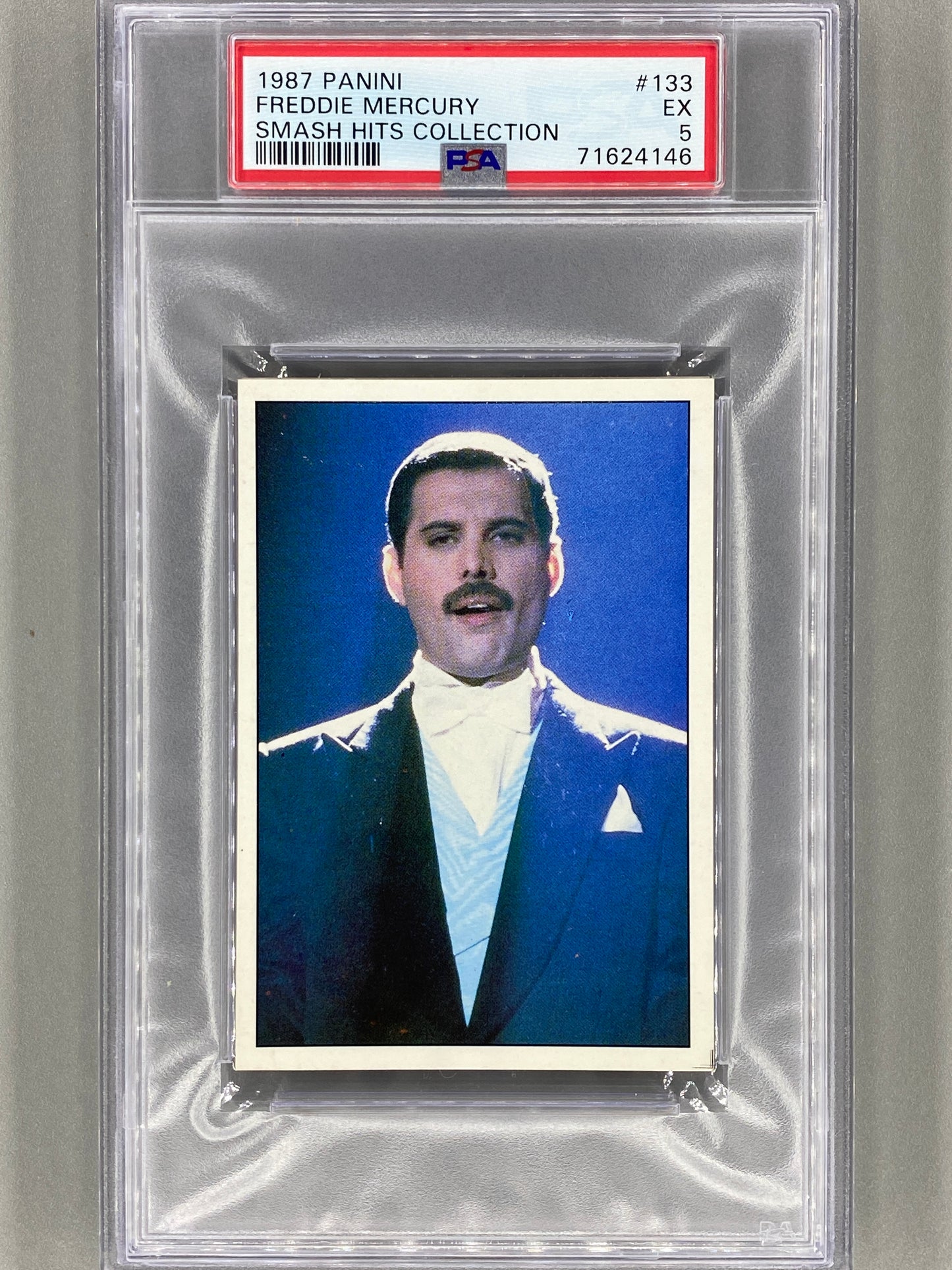 1987 Panini #133 Freddie Mercury Smash Hits Collection PSA 5 - Pop 1 (Music)