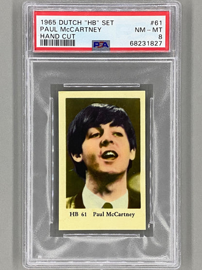1965 Dutch HB Set #61 Paul McCartney Hand Cut PSA 8 Pop 1 (Music)
