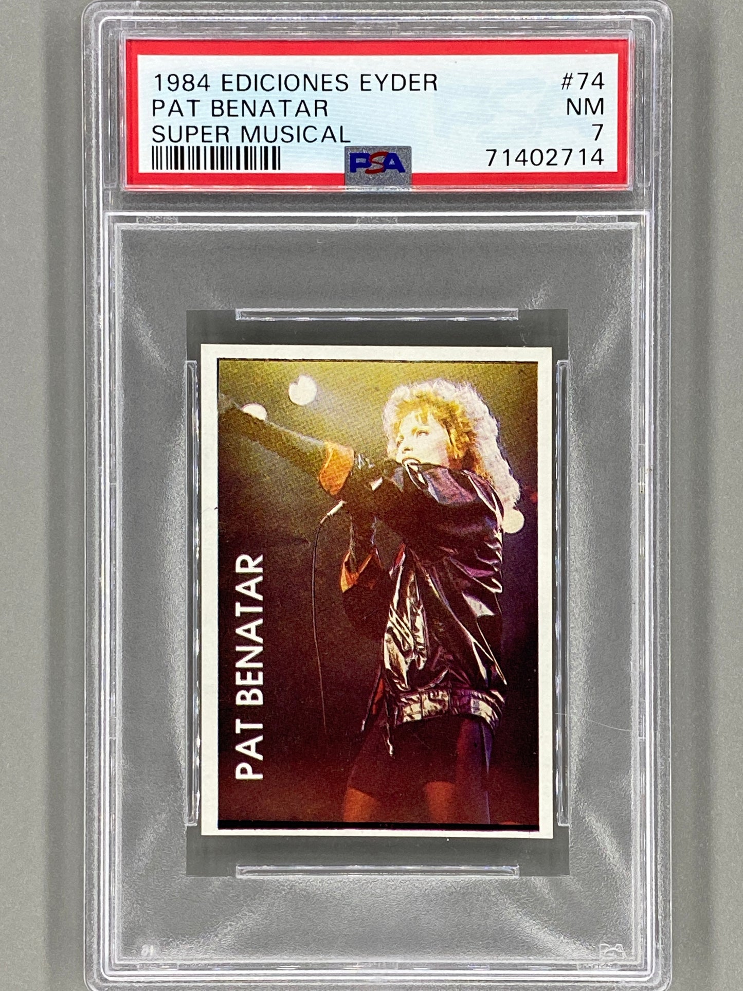 1984 Ediciones Eyder #74 Pat Benatar Super Musical PSA 7 - Pop 2 - 1 Higher (Music)