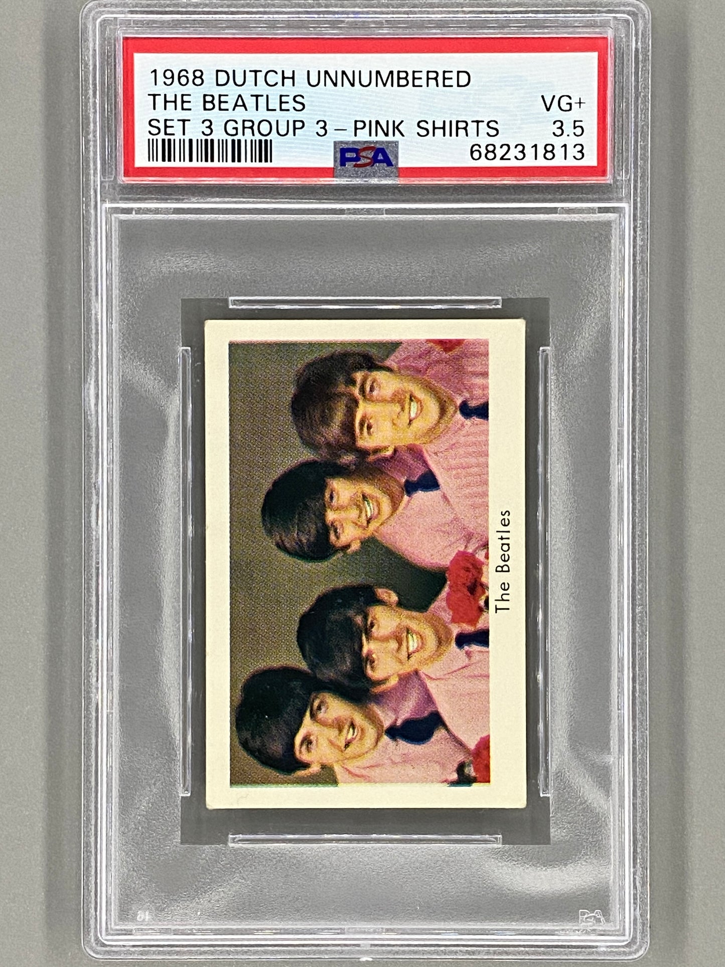 1968 Dutch Unnumbered The Beatles Set 3 Group 3 Pink Shirts PSA 3.5 Pop 1 (Music)