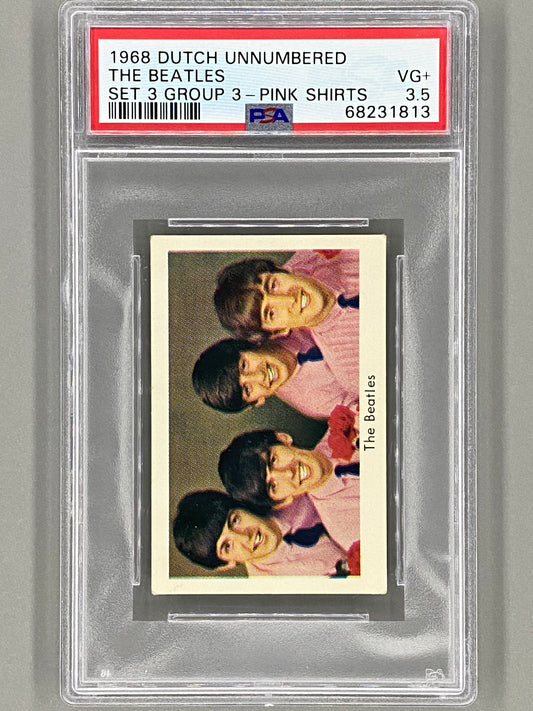 1968 Dutch Unnumbered The Beatles Set 3 Group 3 Pink Shirts PSA 3.5 Pop 1 (Music)