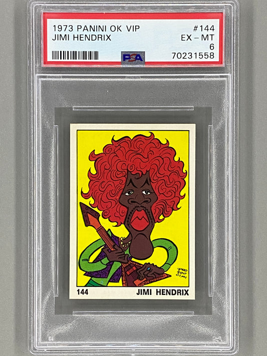 1973 Panini OK VIP #144 Jimi Hendrix PSA 6