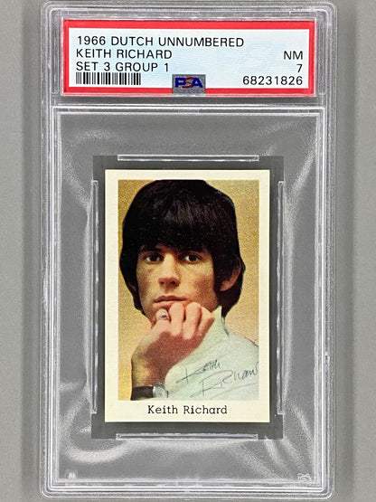 1966 Dutch Unnumbered Keith Richard Set 3 Group 1 PSA 7 Pop 1 (Music)