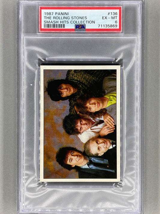 1987 Panini #136 The Rolling Stones Smash Hits Collection PSA 6 Pop3 - 4 Higher (Music)