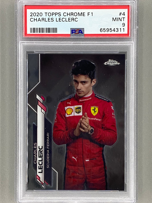 2020 Topps Chrome F1 #4 Charles LeClerc PSA 9 Ferrari