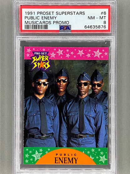 1991 Proset Superstars #6 Public Enemy Musicards Promo PSA 8 (Music)