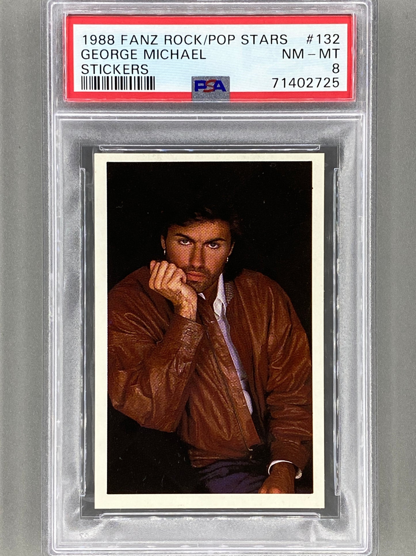 1988 Fanz #132 George Michael Rock/Pop Stars Stickers PSA 8 - Pop 1 (Music)