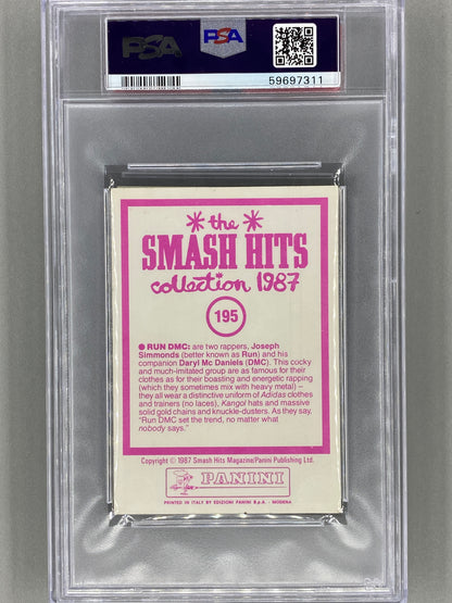 1987 Panini #195 Run DMC Smash Hits Collection PSA 5 - Pop 3 (Music)