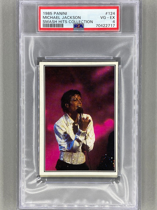 1985 Panini Smash Hits Collection #124 Michael Jackson PSA 4 - Pop 2(Music)