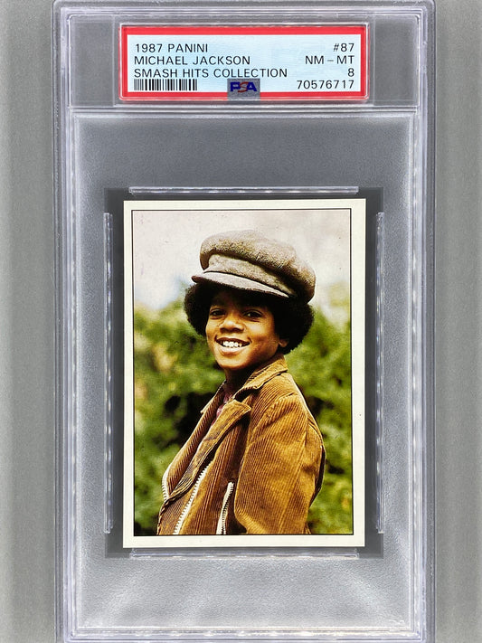 1987 Panini #87 Michael Jackson Smash Hits Collection PSA 8 - Pop 2 (Music)