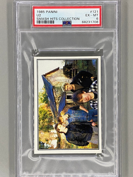 1985 Panini #121 U2 Smash Hits Collection PSA 6 Pop 11 (Music)